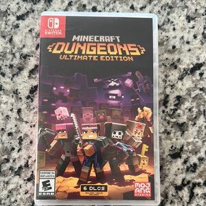 Nintendo Black Video Game Minecraft Dungeons Ultimate Edition